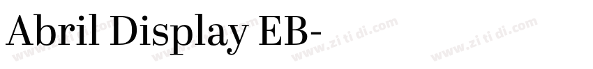 Abril Display EB字体转换